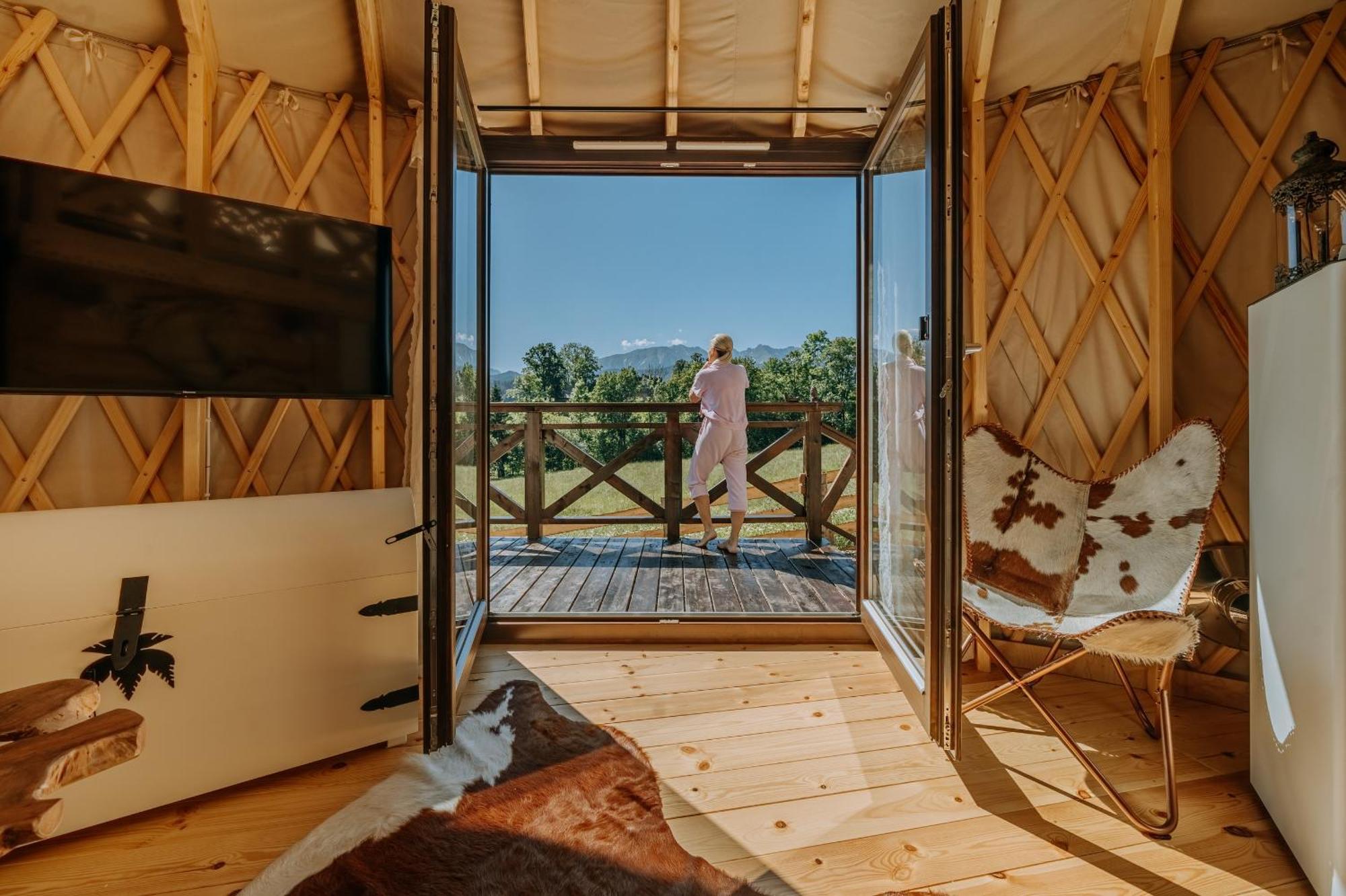 Jurta Na Wypasie - Luksusowy Namiot Z Widokiem Na Gory - Jacuzzi, Sauna, Split Ac, Private, Star View Zakopane Luaran gambar