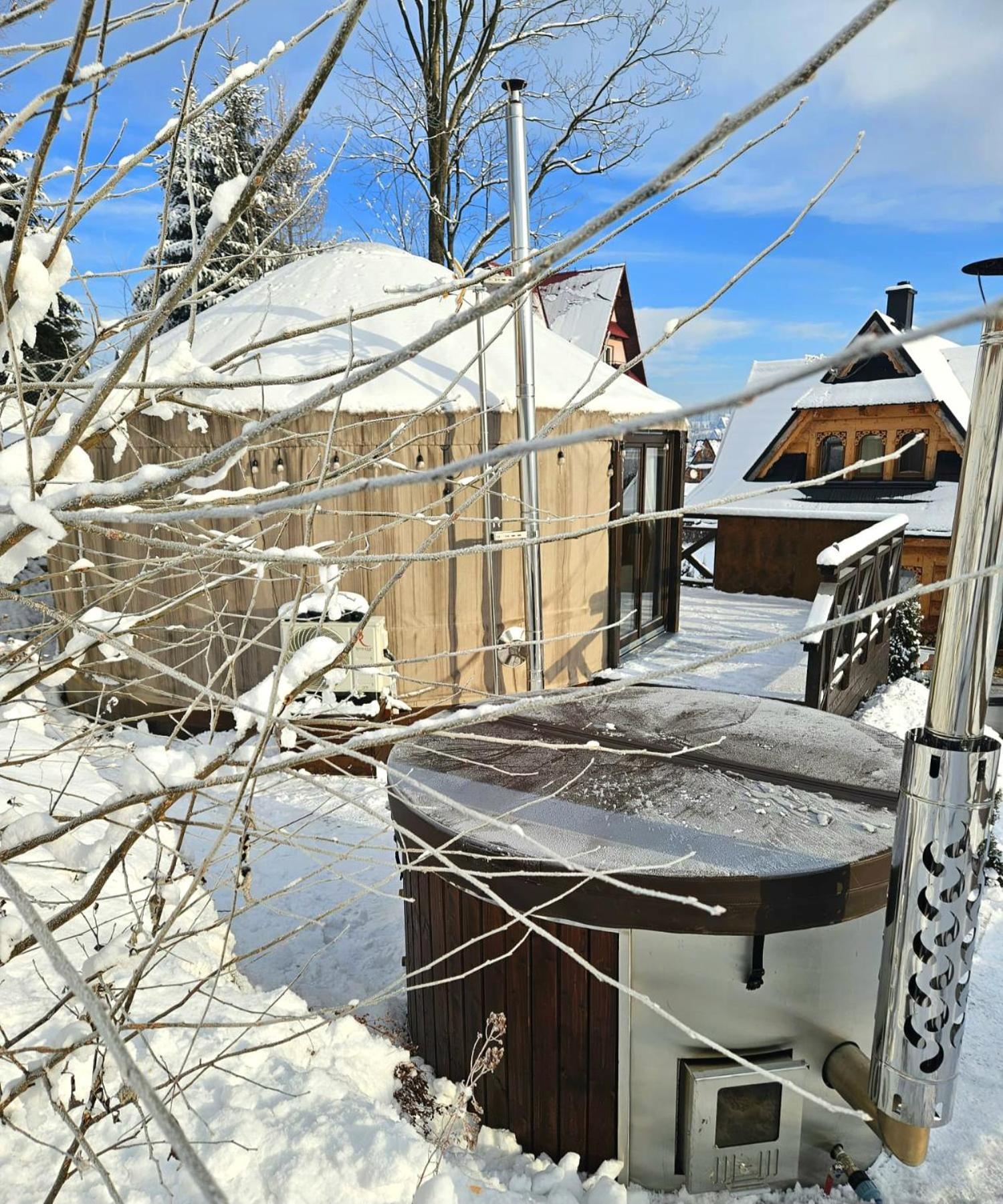 Jurta Na Wypasie - Luksusowy Namiot Z Widokiem Na Gory - Jacuzzi, Sauna, Split Ac, Private, Star View Zakopane Luaran gambar